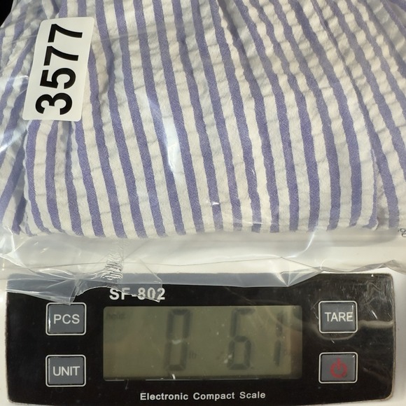 Liz Claiborne Seersucker Blouse Sz XXL Blue Stripe Bell Sleeve Peasant Resort - Picture 7 of 7